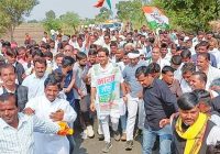 जयवर्धन सिंह ने शुरू की किसान सम्मान पदयात्रा, सड़को पर उतरे सैंकड़ों किसान