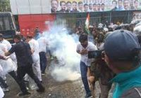 Bhopal mein Congress kaaryakartaon par water Kanoon, aansoo gas ke gole chhode